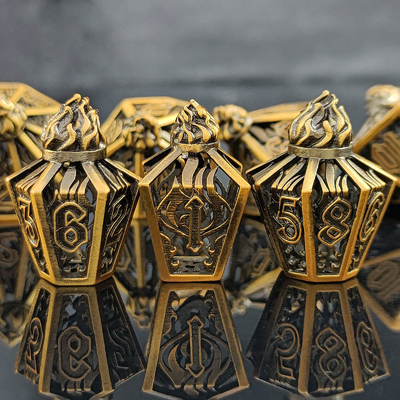पक्षी पिंजरे खोखले बहु चेहरे धातु पासा बेड गेट डोंगी और DND #RPG