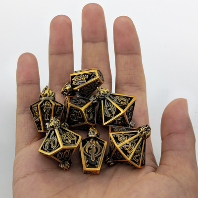 पक्षी पिंजरे खोखले बहु चेहरे धातु पासा बेड गेट डोंगी और DND #RPG