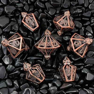 पक्षी पिंजरे खोखले बहु चेहरे धातु पासा बेड गेट डोंगी और DND #RPG