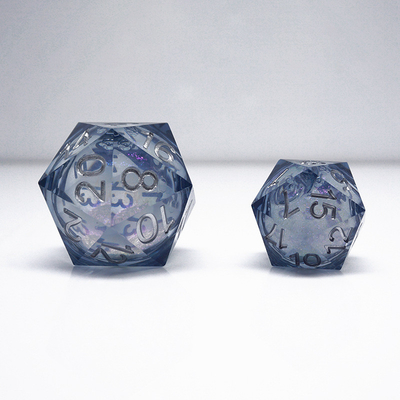 एक सीक्विन तरल प्रवाह रेत राल पासा# Dnd#Rpg#Coc चिकनी किनारे