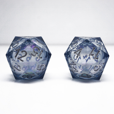 एक सीक्विन तरल प्रवाह रेत राल पासा# Dnd#Rpg#Coc चिकनी किनारे
