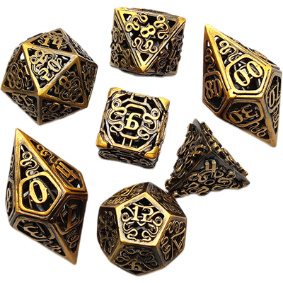 Chongtian Snake Hollow Metal Dice Set Multi -Faceted Table Game #Dnd#Rpg#Coc चोंगटियन सर्प खोखले धातु पासा सेट बहु-आयामी टेबल गेम #Dnd#Rpg#Coc