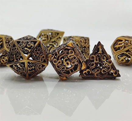 Chongtian Snake Hollow Metal Dice Set Multi -Faceted Table Game #Dnd#Rpg#Coc चोंगटियन सर्प खोखले धातु पासा सेट बहु-आयामी टेबल गेम #Dnd#Rpg#Coc