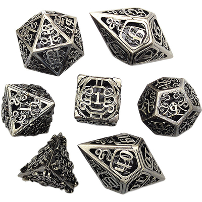 Chongtian Snake Hollow Metal Dice Set Multi -Faceted Table Game #Dnd#Rpg#Coc चोंगटियन सर्प खोखले धातु पासा सेट बहु-आयामी टेबल गेम #Dnd#Rpg#Coc
