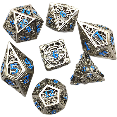 Chongtian Snake Hollow Metal Dice Set Multi -Faceted Table Game #Dnd#Rpg#Coc चोंगटियन सर्प खोखले धातु पासा सेट बहु-आयामी टेबल गेम #Dnd#Rpg#Coc