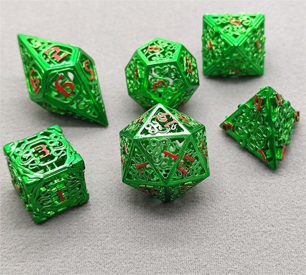 Chongtian Snake Hollow Metal Dice Set Multi -Faceted Table Game #Dnd#Rpg#Coc चोंगटियन सर्प खोखले धातु पासा सेट बहु-आयामी टेबल गेम #Dnd#Rpg#Coc