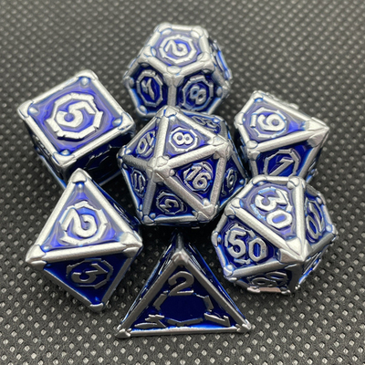 अनुकूलित धातु मल्टी-फेस पासा Dnd Rpg Coc डेस्कटॉप गेम पोर्टेबल