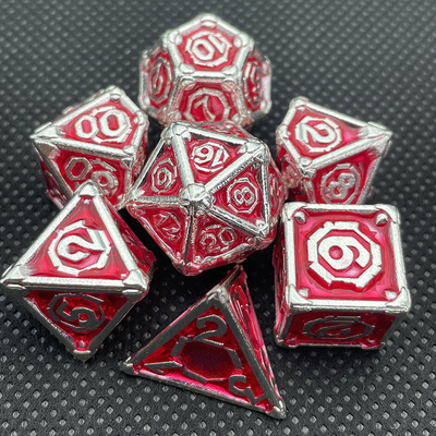 अनुकूलित धातु मल्टी-फेस पासा Dnd Rpg Coc डेस्कटॉप गेम पोर्टेबल