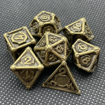 अनुकूलित धातु मल्टी-फेस पासा Dnd Rpg Coc डेस्कटॉप गेम पोर्टेबल