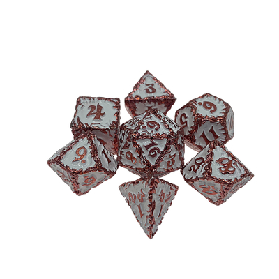 White Tree Vine Metal Multi Face Dice Set डेस्कटॉप गेम#Dnd#Rpg#Coc
