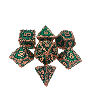White Tree Vine Metal Multi Face Dice Set डेस्कटॉप गेम#Dnd#Rpg#Coc
