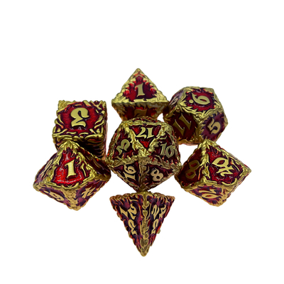 White Tree Vine Metal Multi Face Dice Set डेस्कटॉप गेम#Dnd#Rpg#Coc