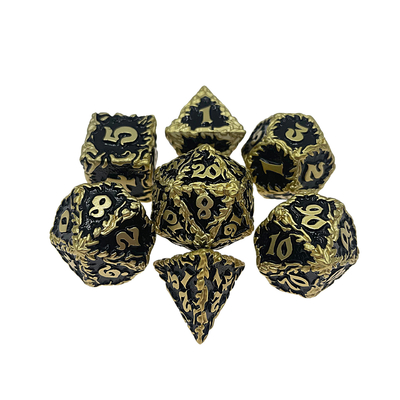 White Tree Vine Metal Multi Face Dice Set डेस्कटॉप गेम#Dnd#Rpg#Coc