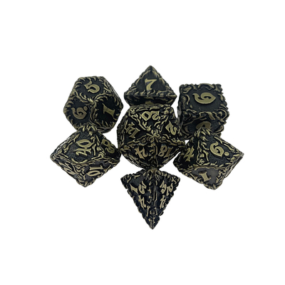 White Tree Vine Metal Multi Face Dice Set डेस्कटॉप गेम#Dnd#Rpg#Coc
