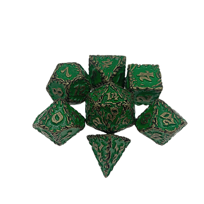 White Tree Vine Metal Multi Face Dice Set डेस्कटॉप गेम#Dnd#Rpg#Coc
